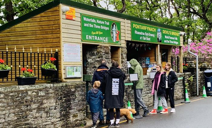 To enter the Waterfalls Nature Trail walk there is a fee of £4. per person via the turnstile. This will alter to £4.75 once there is an attendant on d